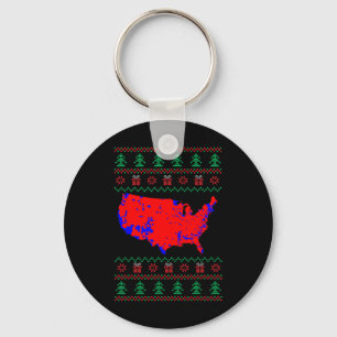 Trump Election Map frohe Weihnachten Ugly Weihnach Schlüsselanhänger