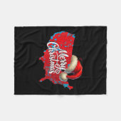 Trump Election Map Frohe Weihnachtsfeiertag Santa  Fleecedecke (Vorderseite (Horizontal))