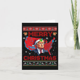Trump Election Map Frohe Weihnachtsfeiertag Santa  Karte