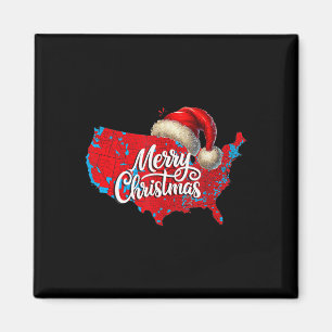 Trump Election Map Frohe Weihnachtsfeiertag Santa Magnet