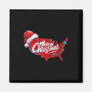 Trump Election Map Frohe Weihnachtsfeiertag Santa  Magnet