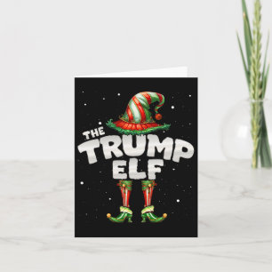 Trump Elf Familie Matching Group Weihnachten Karte