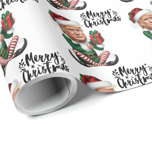 Trump Elf MAGA Holiday Geschenkpapier (Rolleneckpunkt)