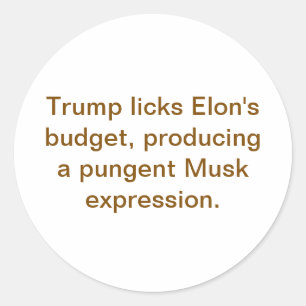 Trump Elon Musk Hankamer Artjunkhaus Comic Art Yum Runder Aufkleber