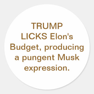 Trump Elon Musk Hankamer Artjunkhaus Comic Kunst Y Runder Aufkleber