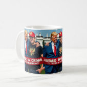 Trump Elon Partner in Crime AI Art Kaffeetasse (Vorderseite Links)