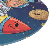 Trump & Elon Space Adventure, Cosmic Journey Schneidebrett (Ecke)