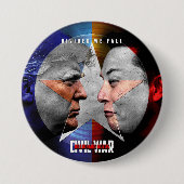 Trump Elon Ziviler Krieg Donald gegen Musk Polik Button (Vorderseite)