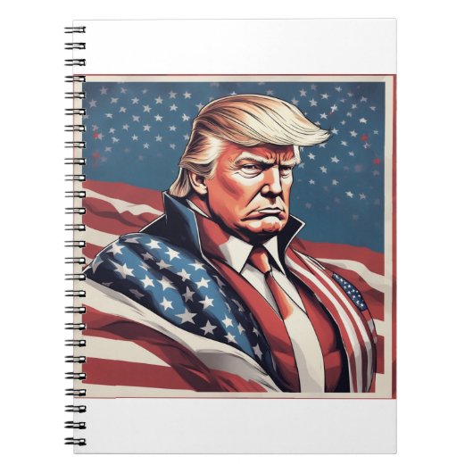 Trump Epic American Flag Notebook Notizblock (Vorderseite)