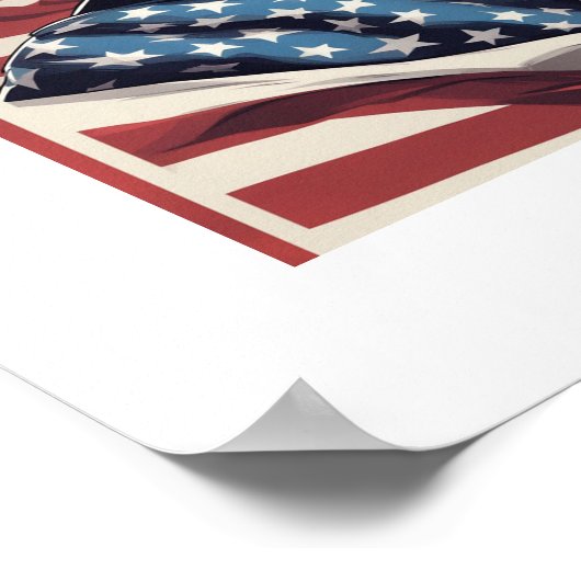 Trump Epic American Flag Poster (Ecke)