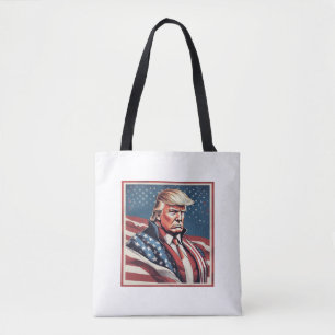 Trump Epic American Flag Tote Bag Tasche
