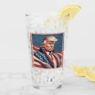 Trump Epic American Flag Trinkbehälter Glas