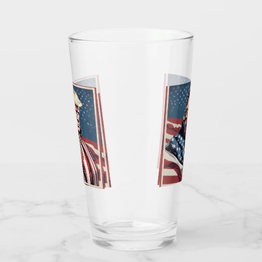 Trump Epic American Flag Trinkbehälter Glas (Rechts)