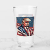 Trump Epic American Flag Trinkbehälter Glas (Vorderseite)