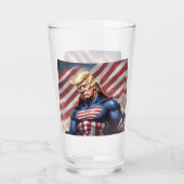 Trump Epic Superhero Water Bottle Glas (Rückseite)