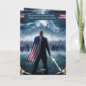Trump Epic Warrior Gruß Karte (Rückseite)