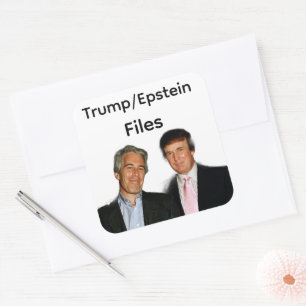 Trump/Epstein-Akten-Aufkleber Quadratischer Aufkleber