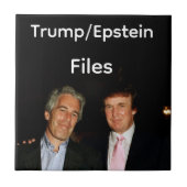 Trump/Epstein Akten Keramikfliese (Vorderseite)