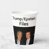 Trump/Epstein Akten Papierbecher (Vorderseite)