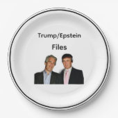 Trump/Epstein Akten Papierplatte Pappteller (Vorderseite)