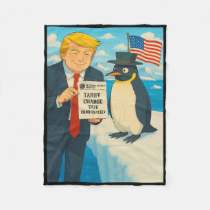 Trump erhebt Zoll auf Penguin Anime Politik Me Fleecedecke