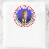 Trump: Erinnerungssticker Runder Aufkleber (Tasche)