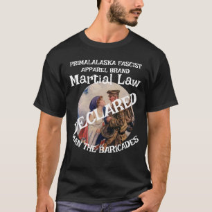 TRUMP ERKLÄRT DAS KÜNSTLERRECHT MAN DIE BARRIKATE T-Shirt