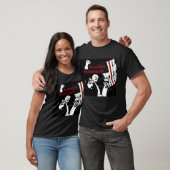 Trump ermordet Lineart, Blut in, Blut aus T-Shirt (Unisex)