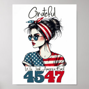 Trump Erntedank dankbar, dass wir Amerika beiseite Poster