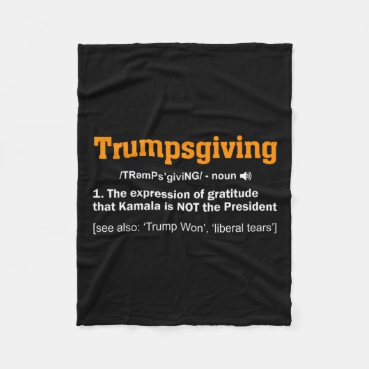 Trump-Erntedank Gewinner des Funny Turkey Day Fleecedecke (Vorderseite)