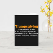 Trump-Erntedank Gewinner des Funny Turkey Day Karte (Gelbe Blume)