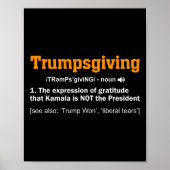 Trump-Erntedank Gewinner des Funny Turkey Day Poster (Vorne)