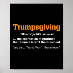 Trump-Erntedank Gewinner des Funny Turkey Day Poster