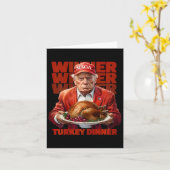 Trump Erntedank Gewinner Türkei Abendessen Tri Karte (Gelbe Blume)