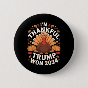 Trump Erntedank Ich bin dankbar Trump für den Sieg Button