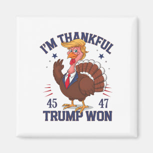 Trump Erntedank Ich bin dankbar Trump gewonnen 5 Magnet