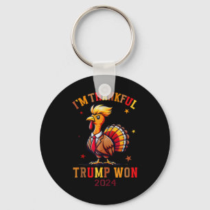 Trump Erntedank Ich bin dankbar Trump Won Schlüsselanhänger
