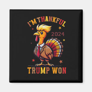 Trump-Erntedank - Ich bin Trump 2024 dankbar Magnet