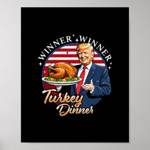 Trump Erntedankfest Humor Lustiger Trump Gewinner Poster