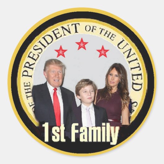 TRUMP Erststicker Runder Aufkleber (Vorderseite)