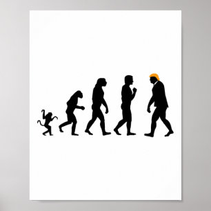 Trump Evolution Resist Funny Donald Trump Poster