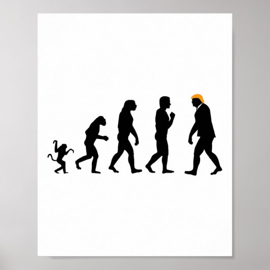 Trump Evolution Resist Funny Donald Trump Poster (Vorne)