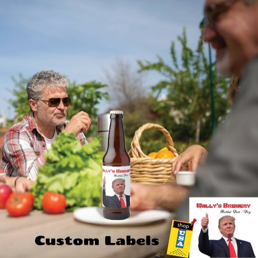 Trump Fab Creative fun Beer Bottle Label Bierflaschenetikett