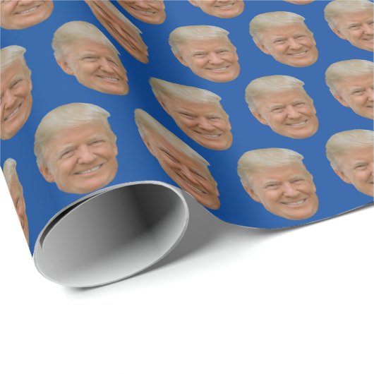 Trump Face Gift Wrap Geschenkpapier (Rolleneckpunkt)