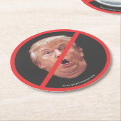 Trump Face Paper Coaster Runder Pappuntersetzer (Angewinkelt)