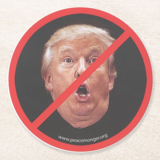 Trump Face Paper Coaster Runder Pappuntersetzer (Vorderseite)