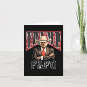 Trump Fafo F rund um die Retro-Fahne _ Karte