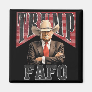 Trump Fafo F rund um die Retro-Fahne _ Magnet