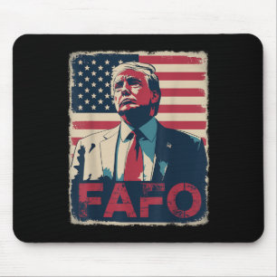 Trump Fafo F rund um die Retro-Fahne Mousepad