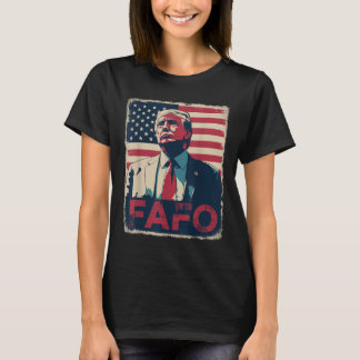 Trump Fafo F rund um die Retro-Fahne T-Shirt